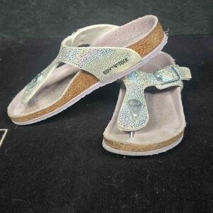 Birkenstock Kids Iridescent Holographic Thong Sandals